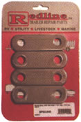 Shackle Strap, 2-1/4" Hole Ctr, 1-1/4" W, 9/16" Hole, Qty 4